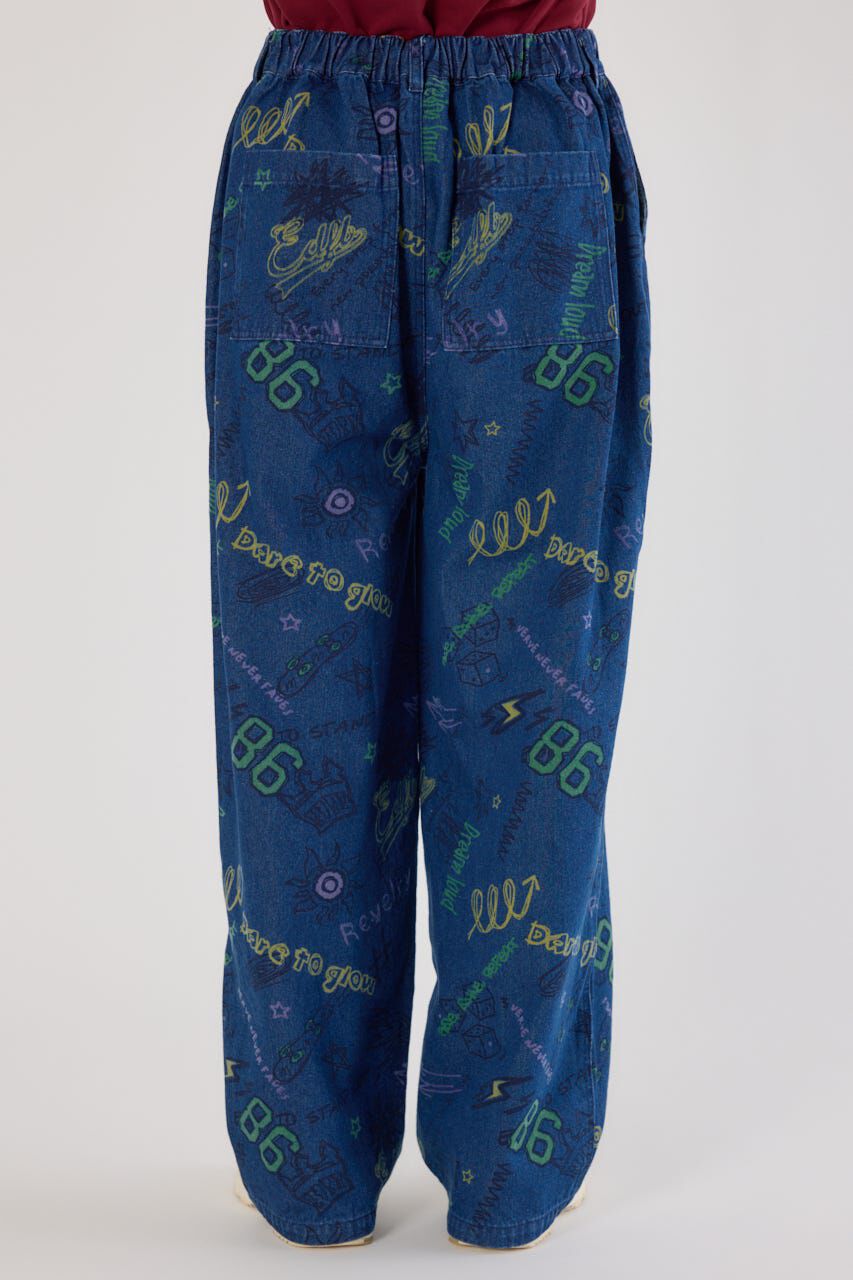 RODEO CROWNS「グラフィティーワイドデニムパンツ」|デニム|