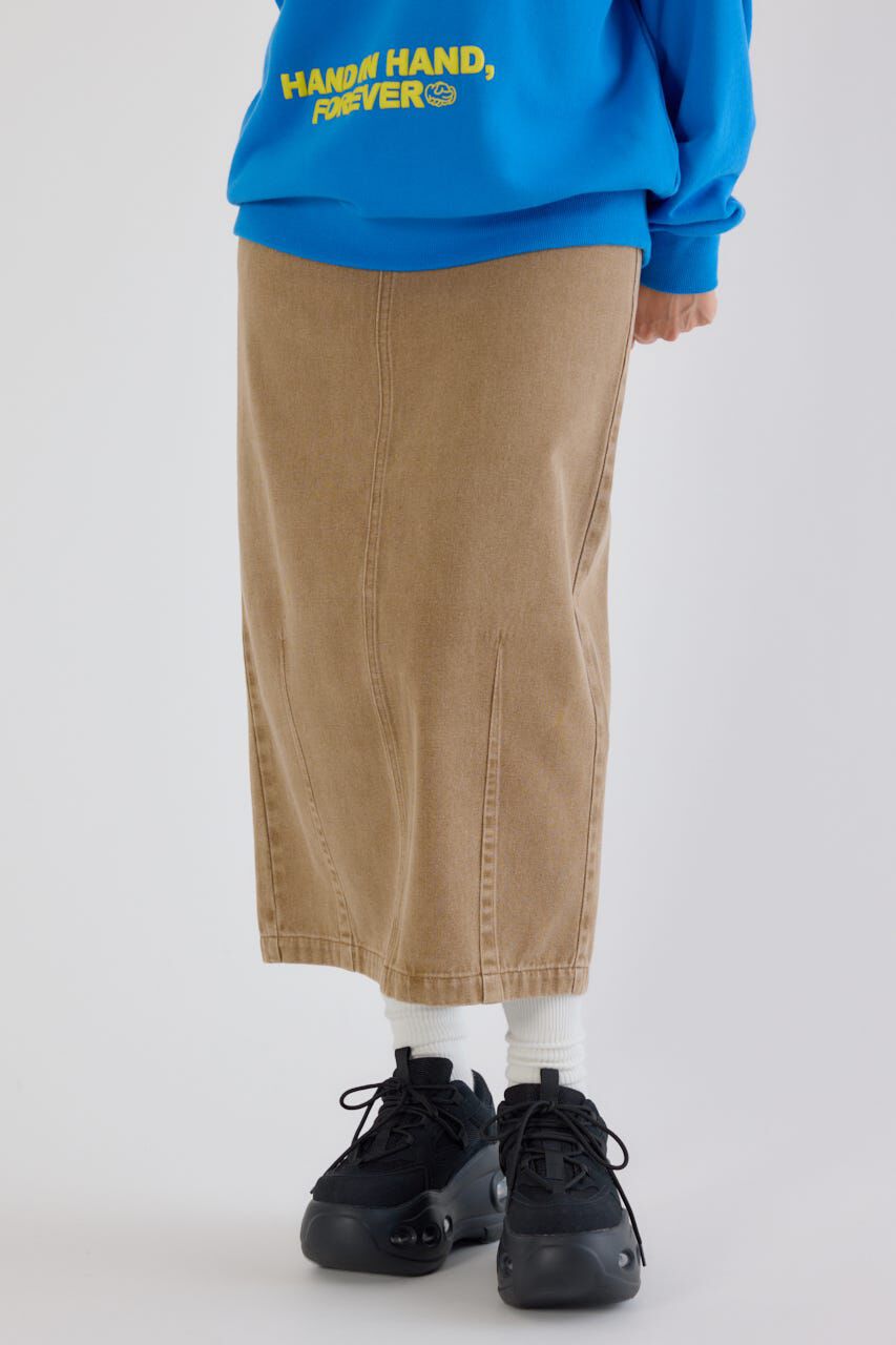 RODEO CROWNS「カーブデニムマキシスカート」|スカート|BRN