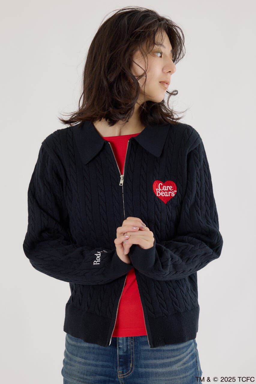 RODEO CROWNS「(Care Bears) モチーフジップカーディガン」|カーディガン|BLK