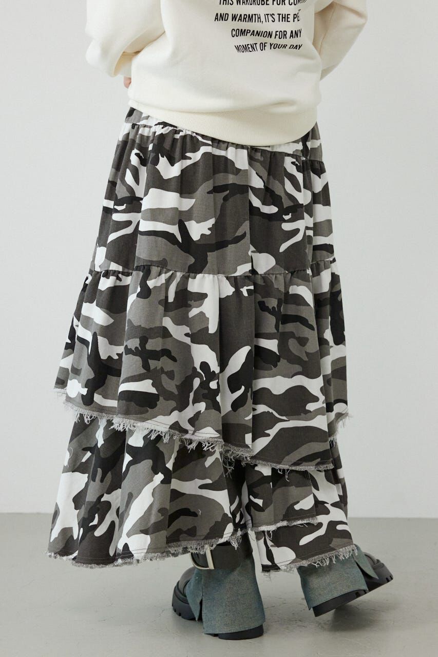 RODEO CROWNS「CAMOランダムティアードスカート」|スカート|