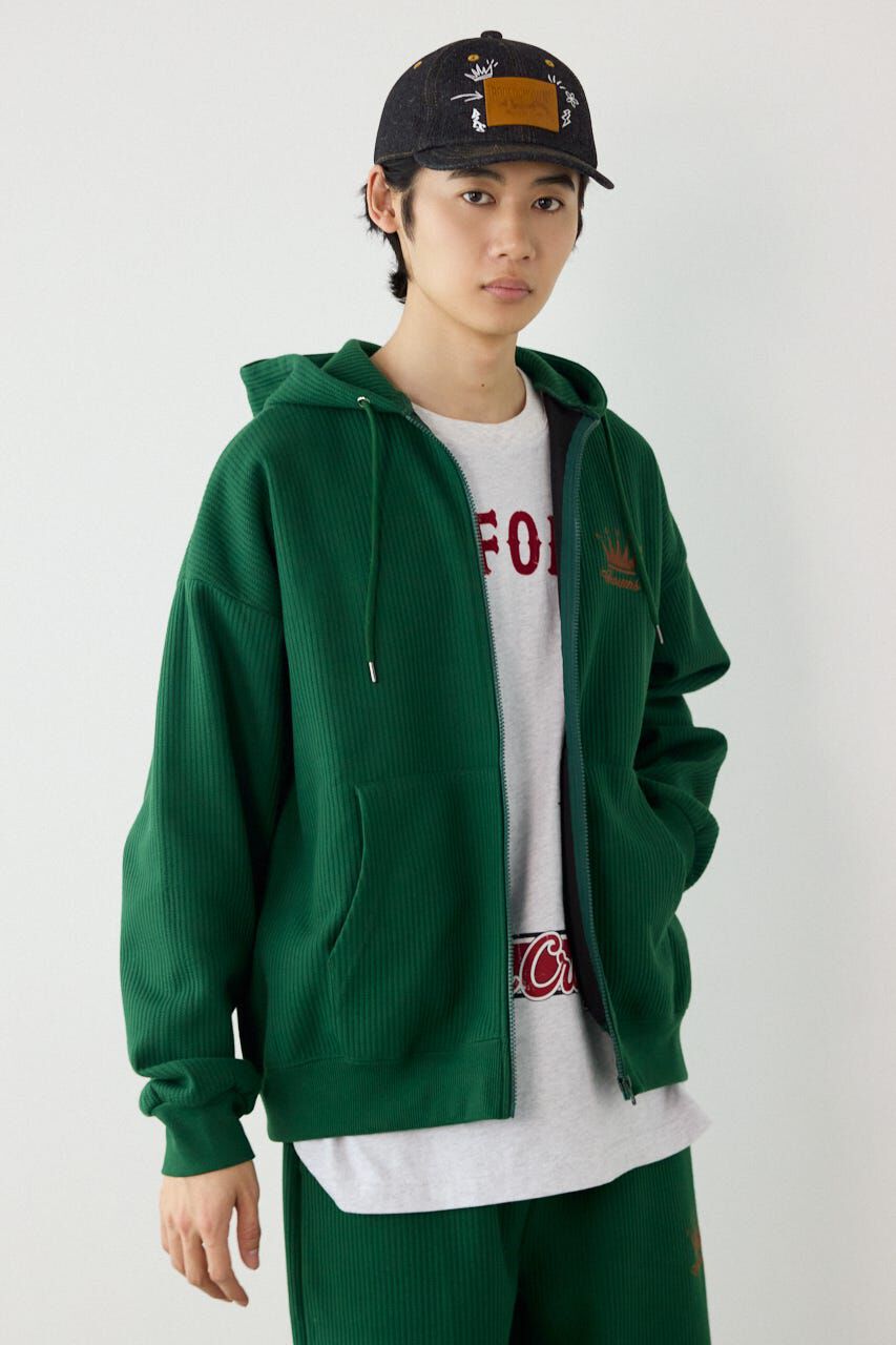 RODEO CROWNS「ボンディングワッフルZIPパーカー」|パーカー|