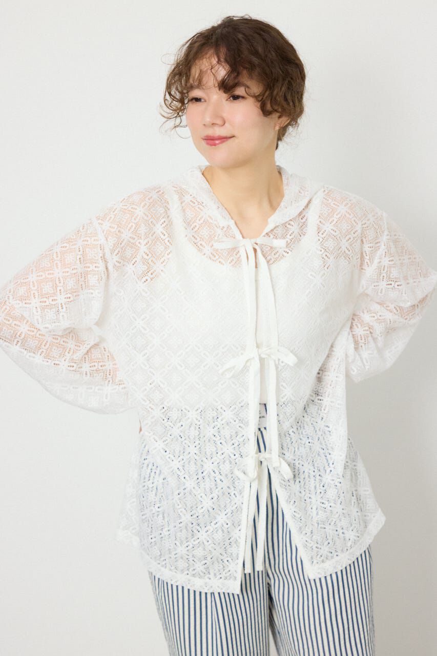 RODEO CROWNS「メッシュフーディカーディガン」|カーディガン|