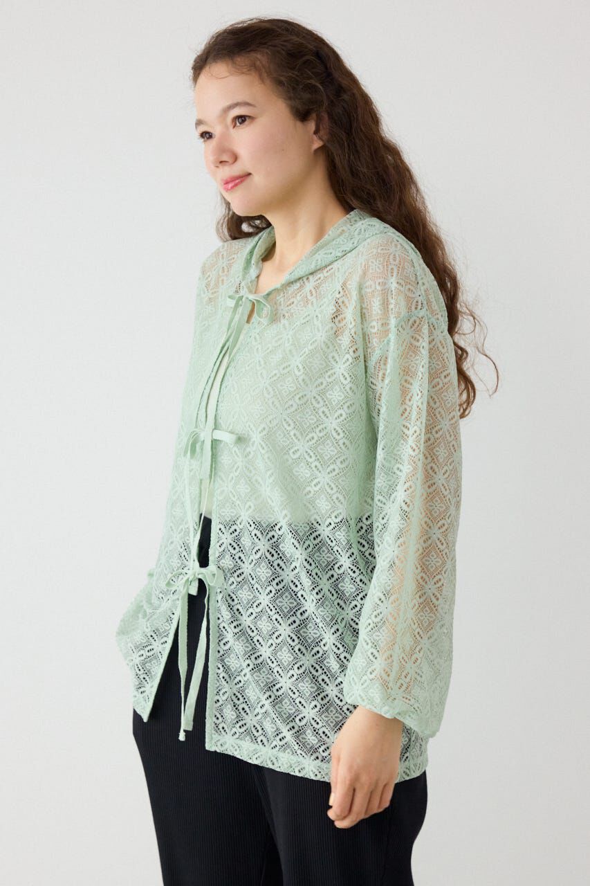 RODEO CROWNS「メッシュフーディカーディガン」|カーディガン|