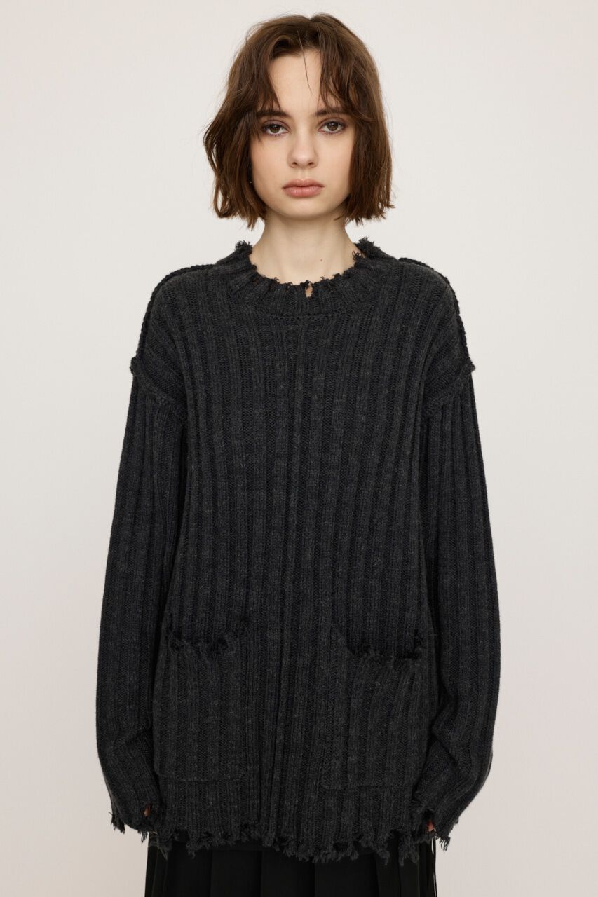 SLY「DAMAGED LG トップス」|ニット・セーター|