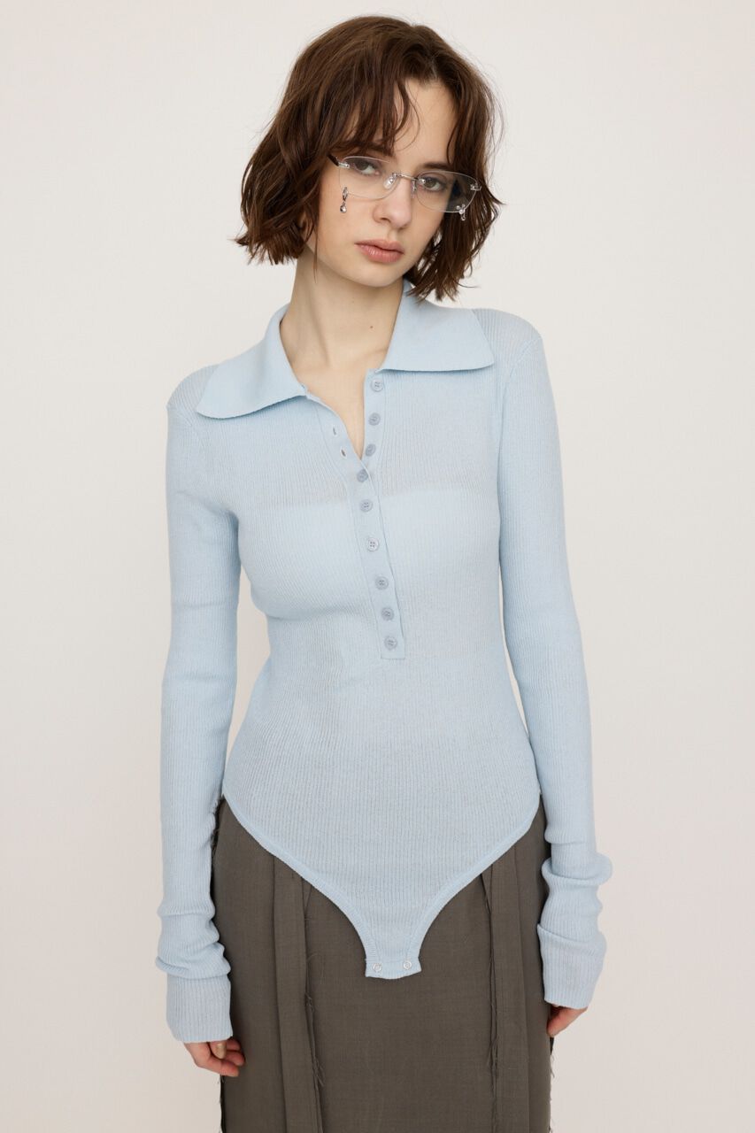 SLY「COLLARED BODYSUIT」|ニット・セーター|L/BLU1