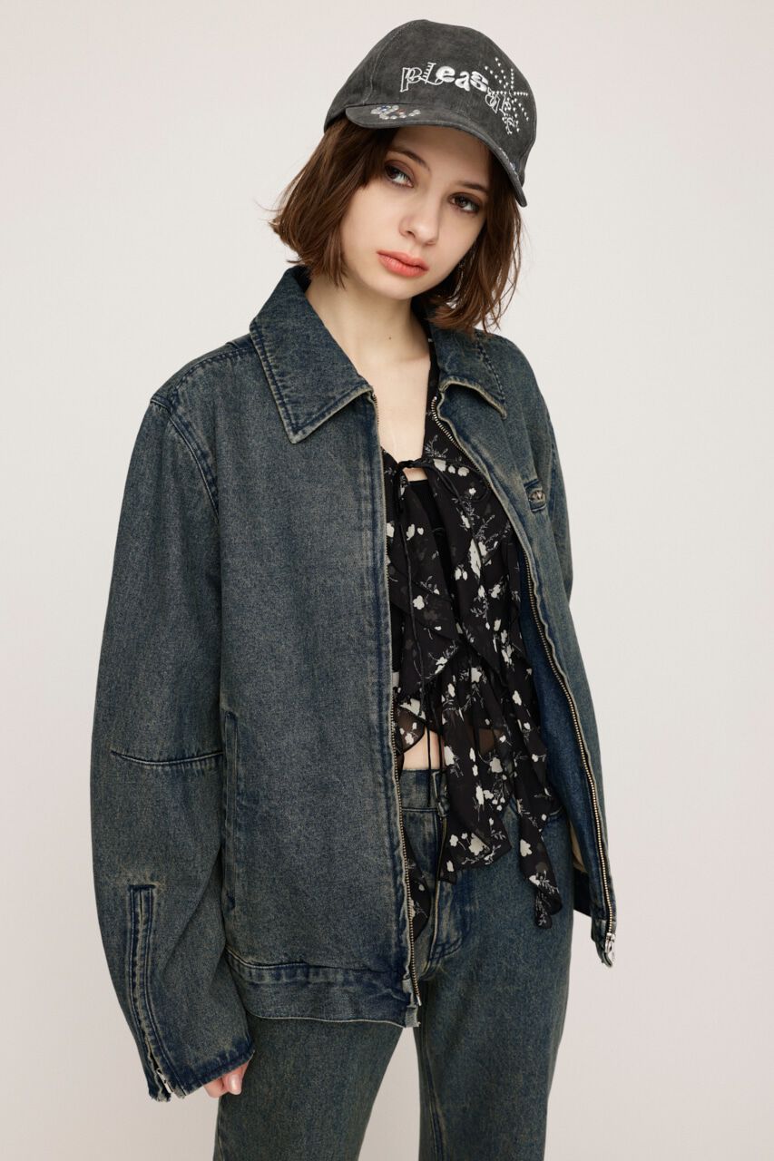 SLY「FRONT ZIP BOXY BZ-BE」|デニムジャケット|