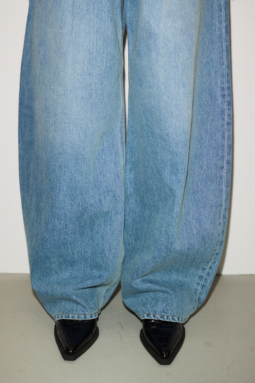 SLY「J／W CURVE TUCKED パンツ」|デニム|