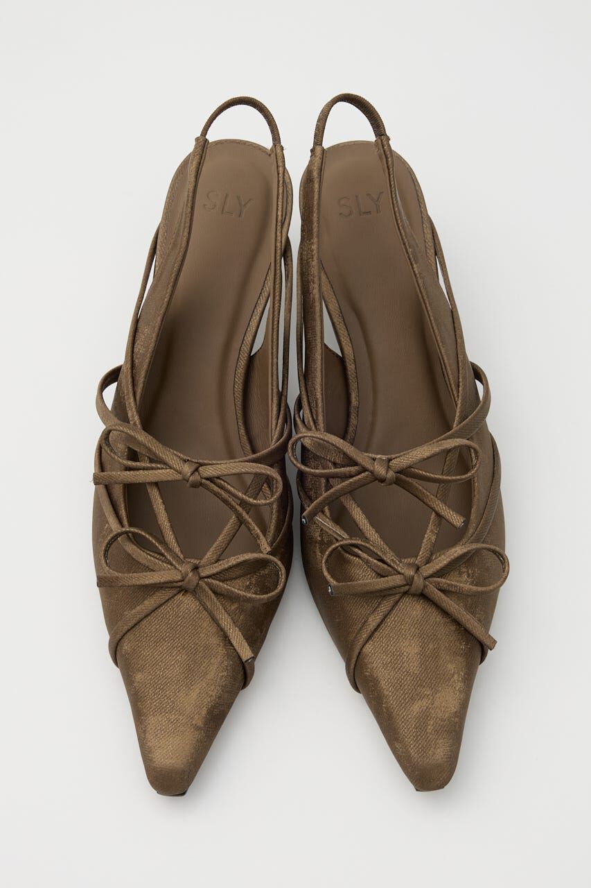 SLY「SLING BACK RIBBON ミュール」|サンダル|