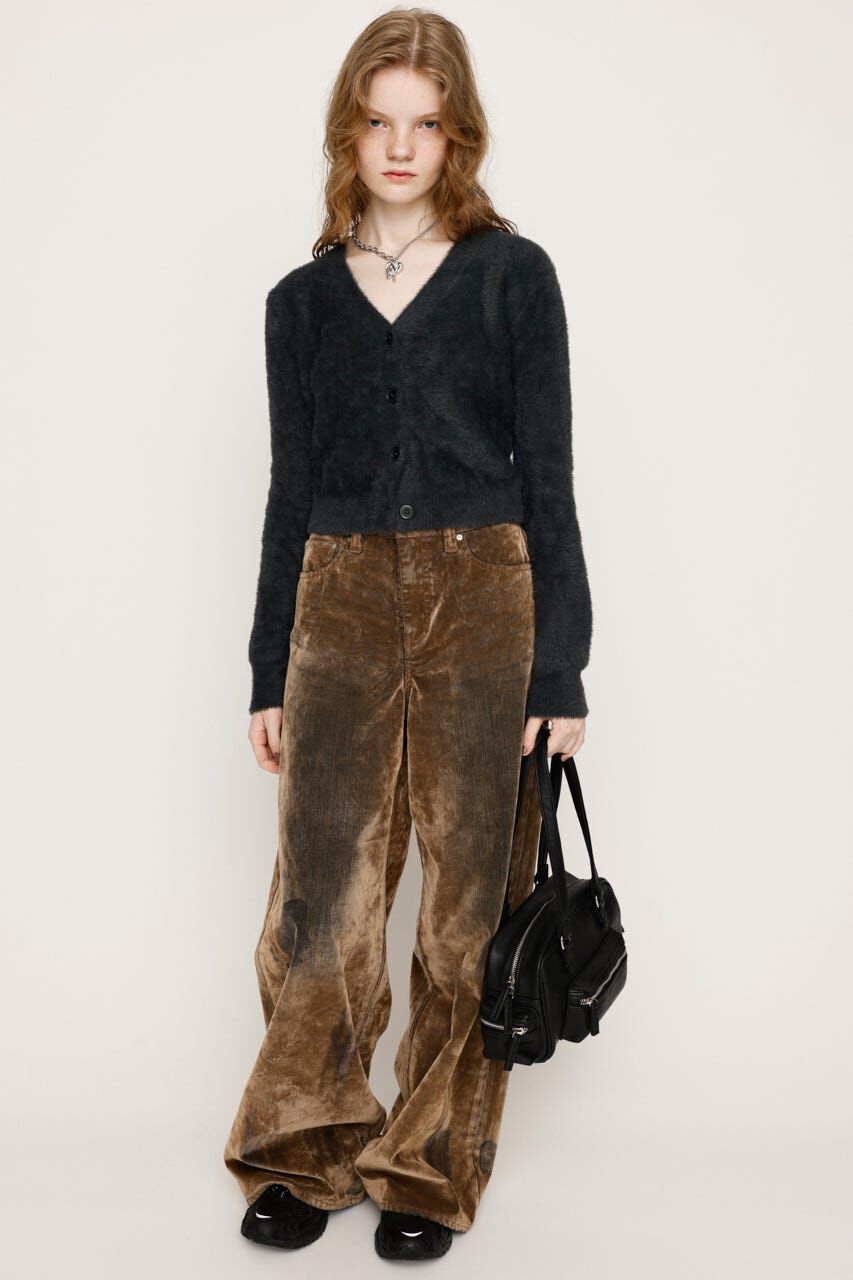 SLY「MINI SHAGGY V／N カーディガン」|カーディガン|