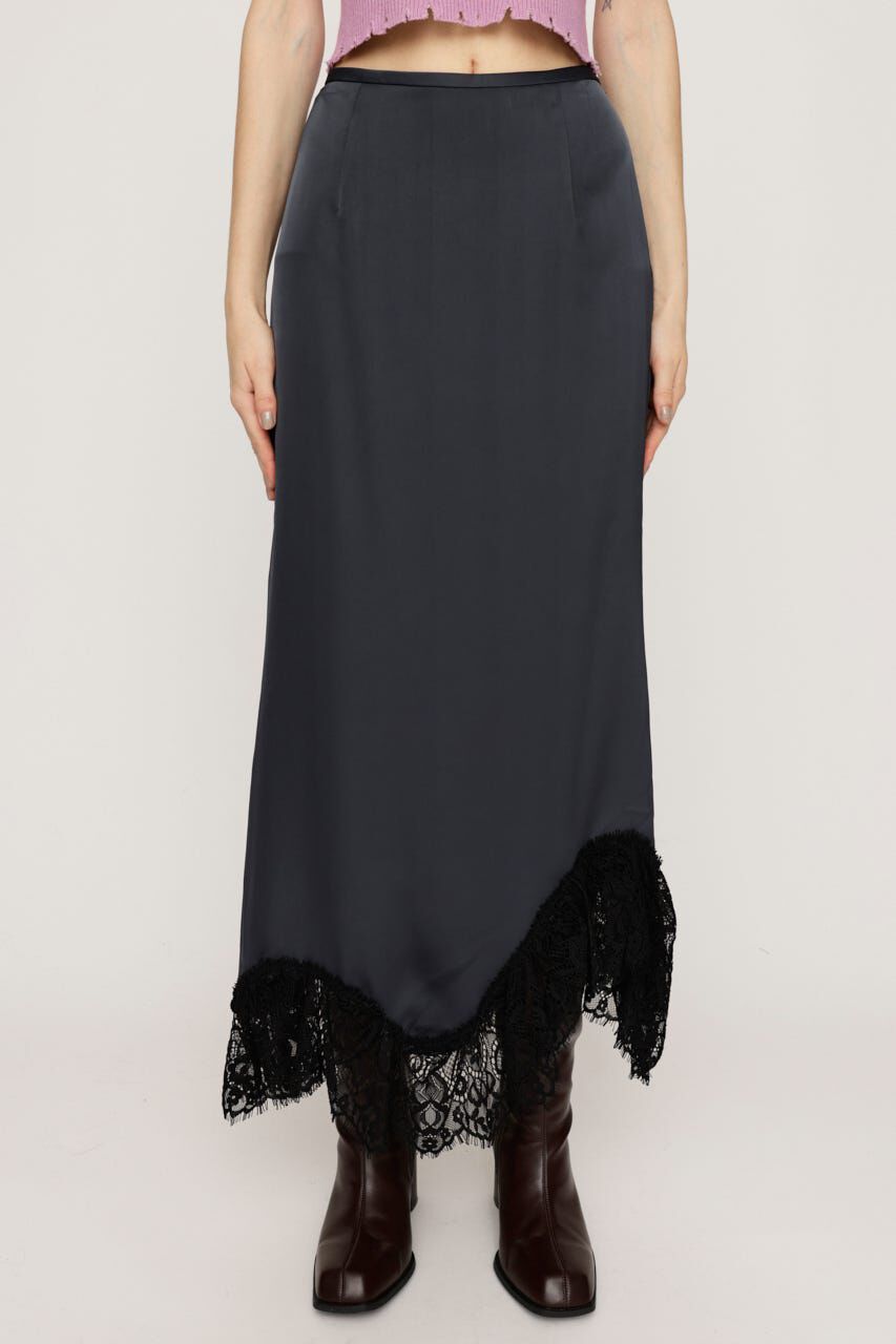 SLY「LACE SATIN ロングスカート」|スカート|