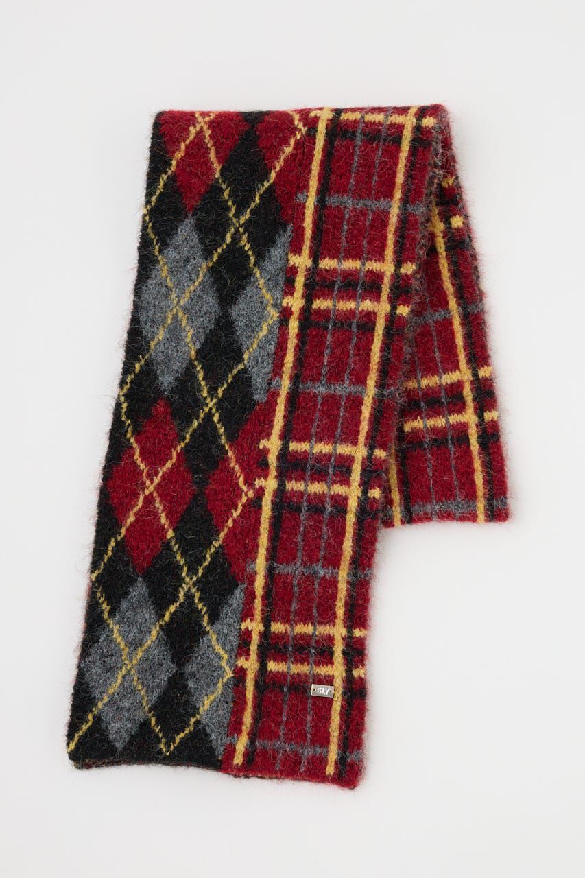 SLY「ARGYLE MIX JQ KNIT STALL」|その他|M/BLK7