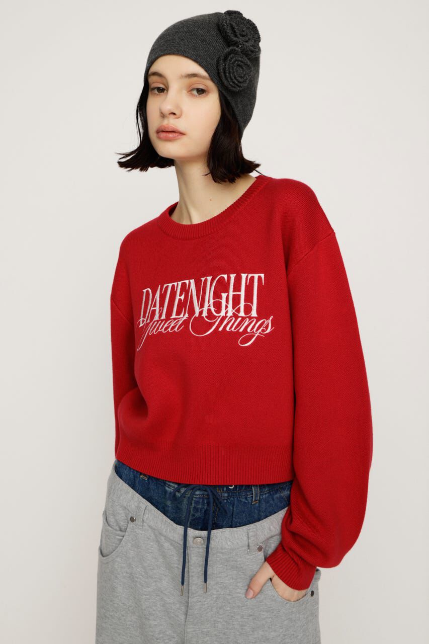 SLY「FRONT LOGO KNIT トップス」|ニット・セーター|