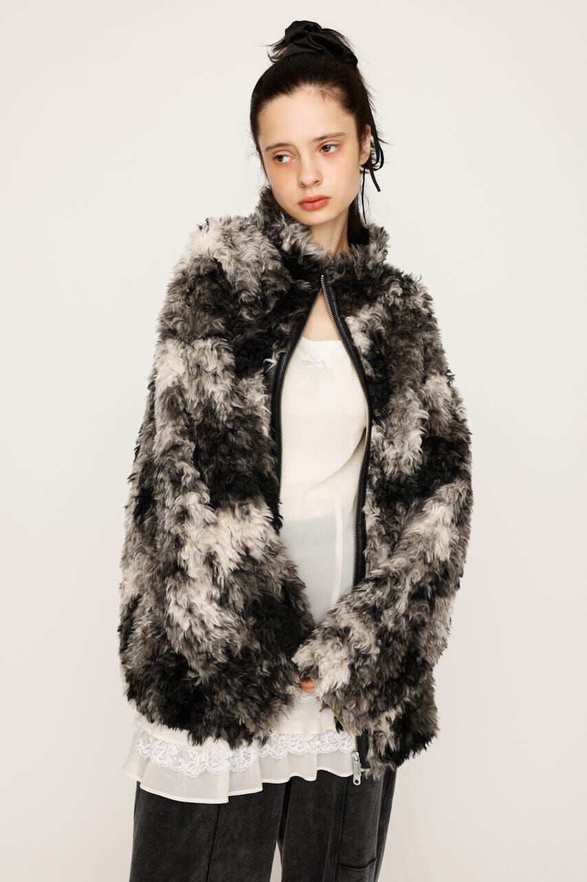 SLY「CURLED BOA ブルゾン」|ブルゾン・スタジャン|