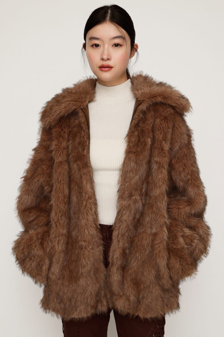 SLY「BIG COLLAR FUR コート」|その他|