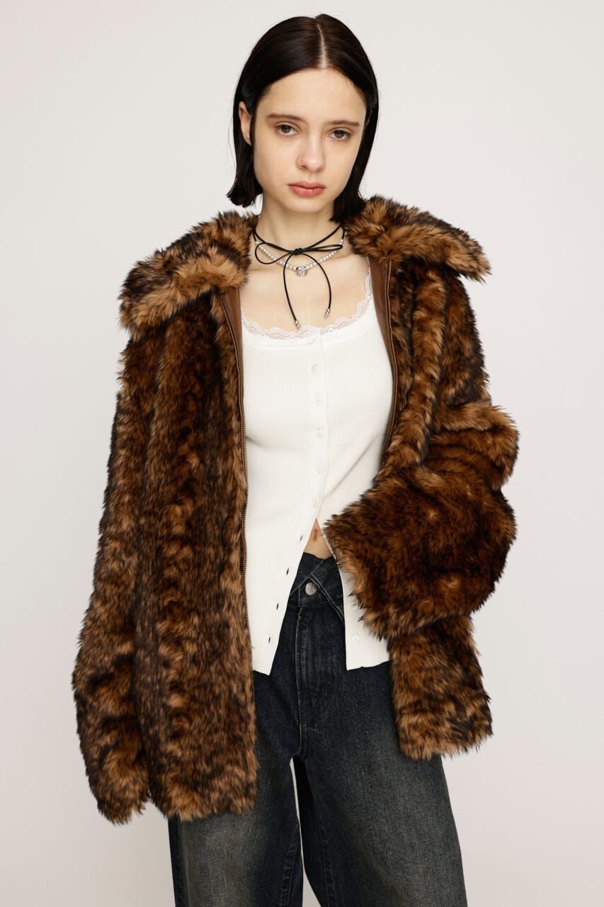 SLY「BIG COLLAR FUR コート」|その他|