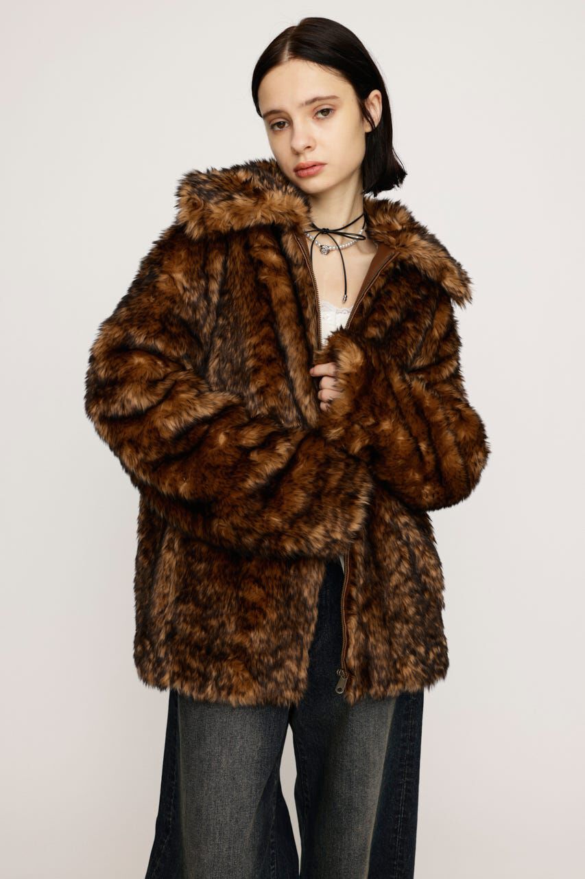 SLY「BIG COLLAR FUR コート」|その他|