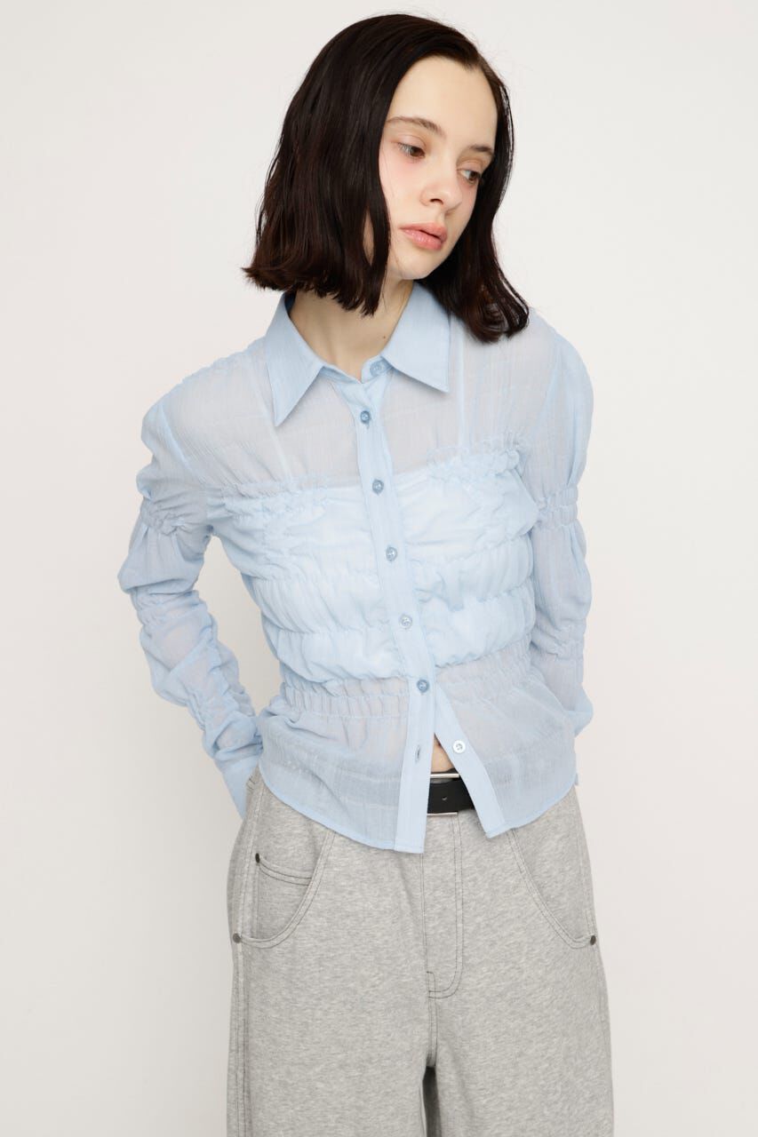 SLY「RANDOM SHIRRING トップス」|シャツ・ブラウス|