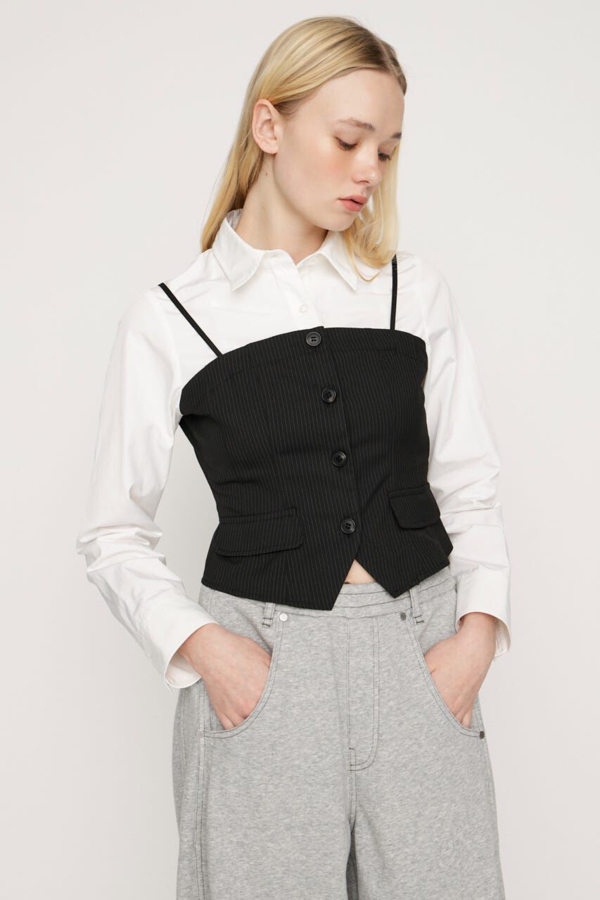 SLY「BUSTIER LAYERED LIKE SH トップス」|シャツ・ブラウス|