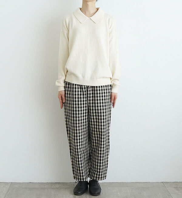 休日と詩「休日のやさしい襟のニット」|ニット・セーター|