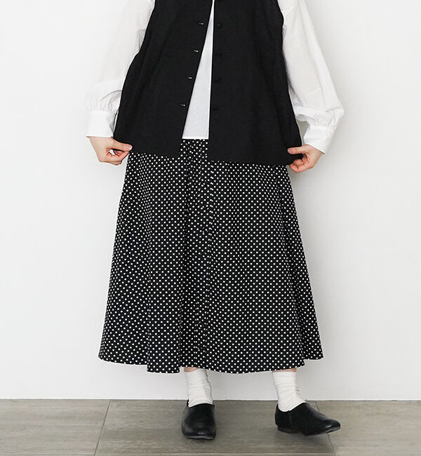 オオカミとフクロウ「フクロウと通り雨のカヌレ」|スカート|ブラック