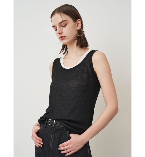 ELENDEEK「SHEER LAYERED TANK」|タンクトップ|