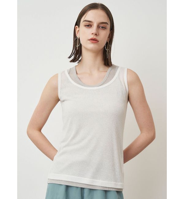 ELENDEEK「SHEER LAYERED TANK」|タンクトップ|