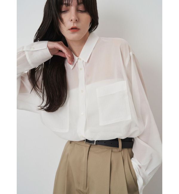 ELENDEEK「OVER SIZE SHEER SH」|シャツ・ブラウス|
