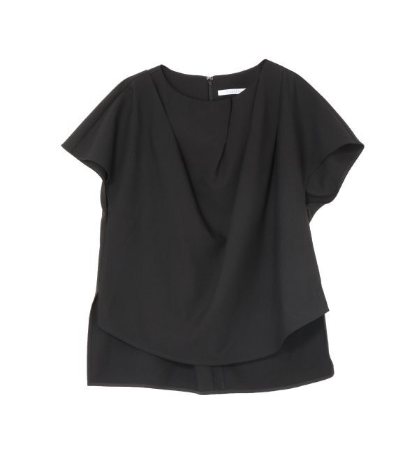 ELENDEEK「ASYME DRAPE BL」|シャツ・ブラウス|ブラック