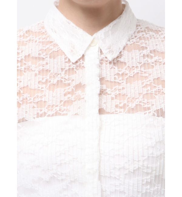 ELENDEEK「PLEATS LACE SH」|シャツ・ブラウス|