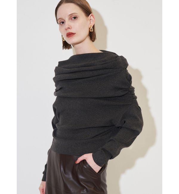 ELENDEEK「ASYMMETRY DRAPE KT」|ニット・セーター|