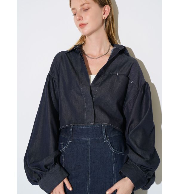 ELENDEEK「CROPPED SH」|シャツ・ブラウス|インディゴ