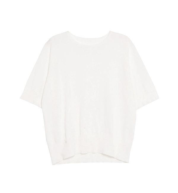 ELENDEEK「HALF SLEEVE T-KT」|ニット・セーター|オフホワイト