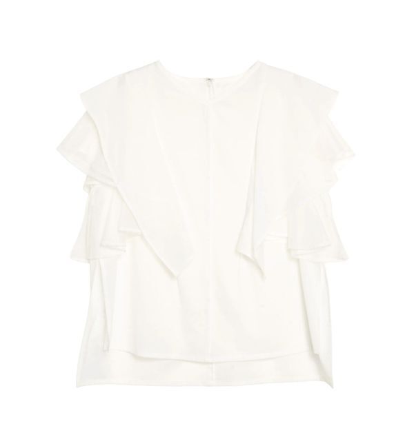 ELENDEEK「MESH LAYERED SLEEVE BL」|シャツ・ブラウス|