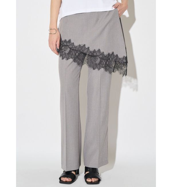 ELENDEEK「LACE TRIM SKLAYERED PT」|その他|グレー