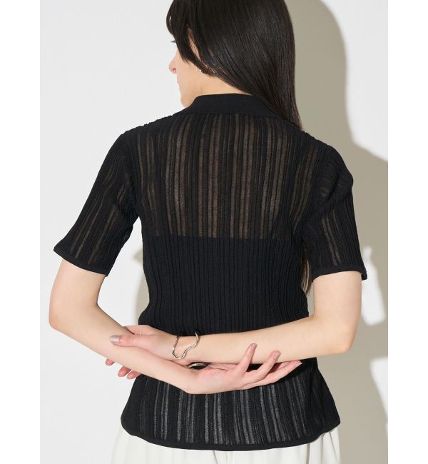 ELENDEEK「SHEER PLEATS KT TOP」|ニット・セーター|