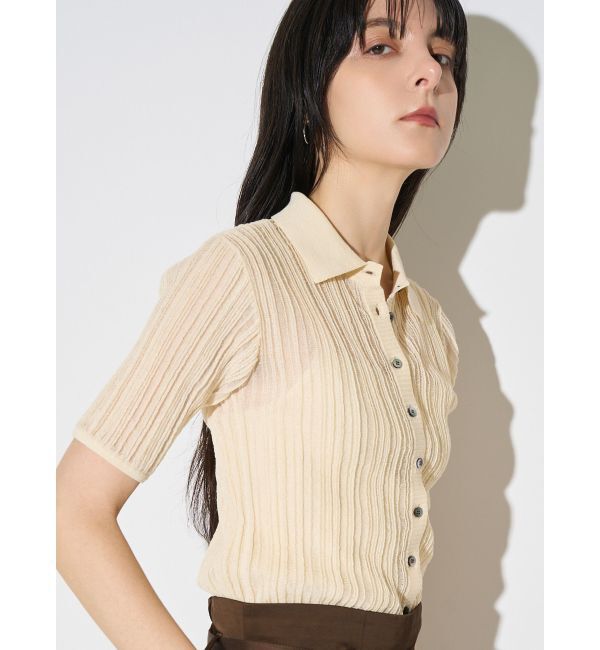 ELENDEEK「SHEER PLEATS KT TOP」|ニット・セーター|