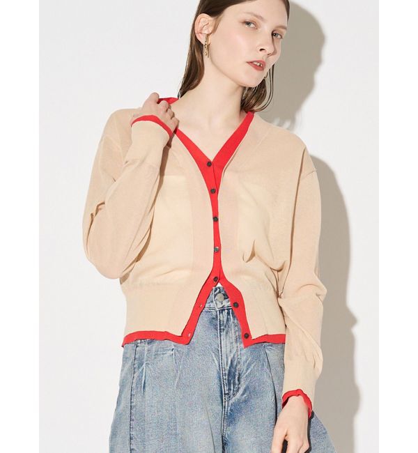 ELENDEEK「COLOR LAYERED SHEER CD」|ニット・セーター|ベージュ