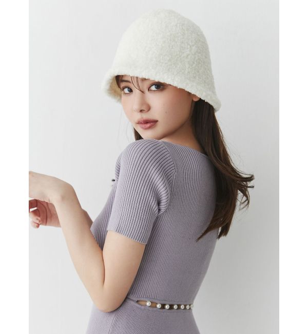 RESEXXY「ブラッシュドベルハット」|ハット|ホワイト