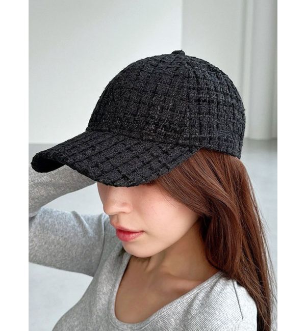 RESEXXY「【NEWERA】ツイードキャップ」|キャップ・キャスケット|ブラック