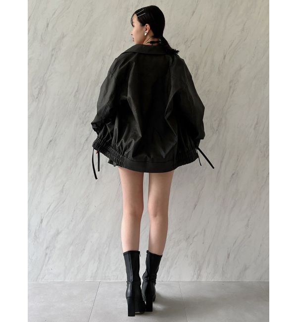 dazzlin「【SETUP】カフスリボンフェイクレザージャケット※セットアップ対応」|ブルゾン・スタジャン|