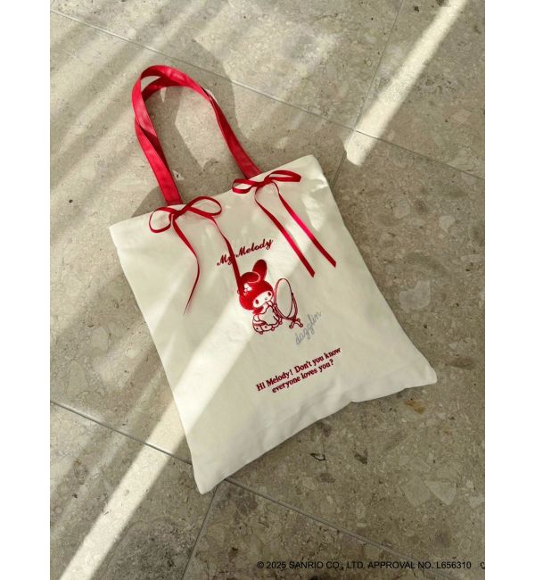 dazzlin「【メロクロコラボ】ツインリボンキャンバストートバッグ」|トートバッグ|