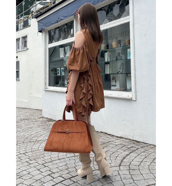 dazzlin「フェイクスエードビッグバッグ」|ボストンバッグ|