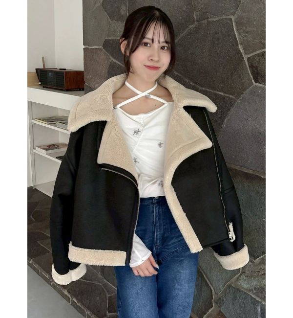 dazzlin「ビッグカラームートンブルゾン」|ブルゾン・スタジャン|