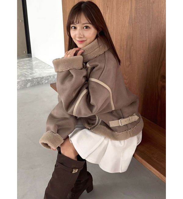 dazzlin「ビッグカラームートンブルゾン」|ブルゾン・スタジャン|