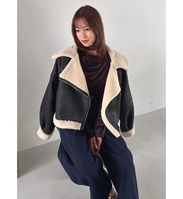 dazzlin「ビッグカラームートンブルゾン」|ブルゾン・スタジャン|