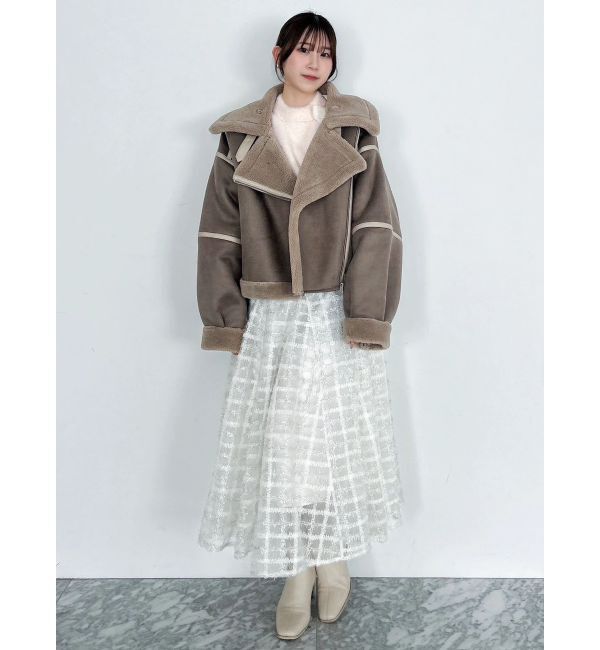 dazzlin「ビッグカラームートンブルゾン」|ブルゾン・スタジャン|