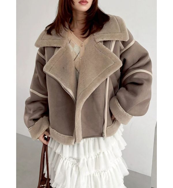 dazzlin「ビッグカラームートンブルゾン」|ブルゾン・スタジャン|