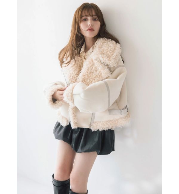 dazzlin「ビッグカラームートンブルゾン」|ブルゾン・スタジャン|