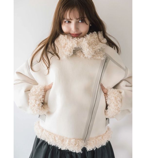 dazzlin「ビッグカラームートンブルゾン」|ブルゾン・スタジャン|