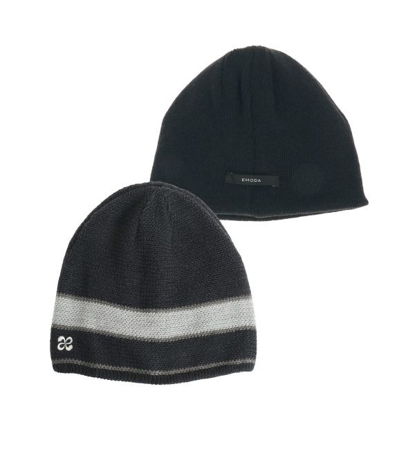 EMODA「リバーシブルラインビーニー」|キャップ・キャスケット|